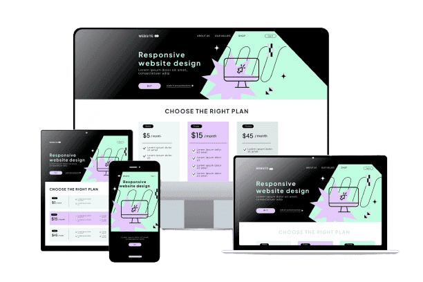 création site internet responsive sur différentes tailles d'écran
