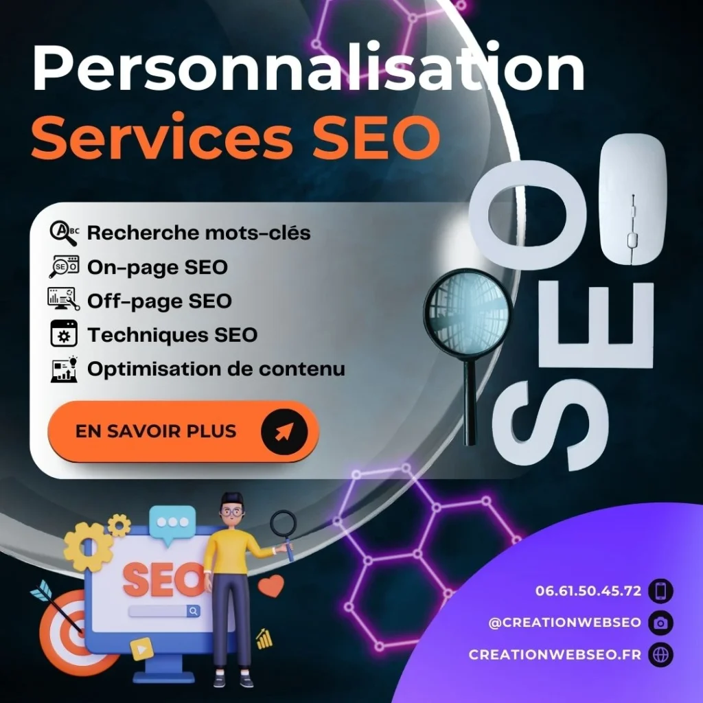 affiche personnalisation service SEO