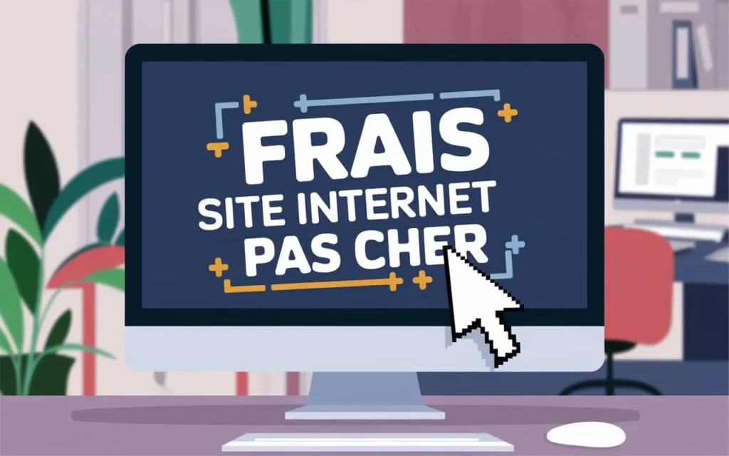 ordinateur montrant les frais d'un site internet pas cher
